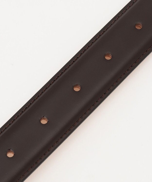 J.PRESS MEN フレンチカーフレザー ベルト ダークブラウン系