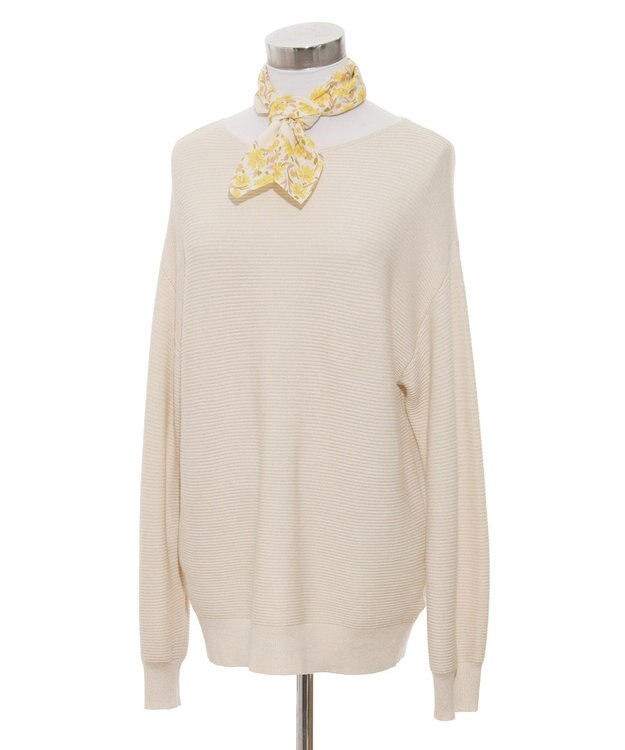 MOONBAT フルラ (FURLA) コットンプチスカーフ 50cm×50cm ライトイエロー