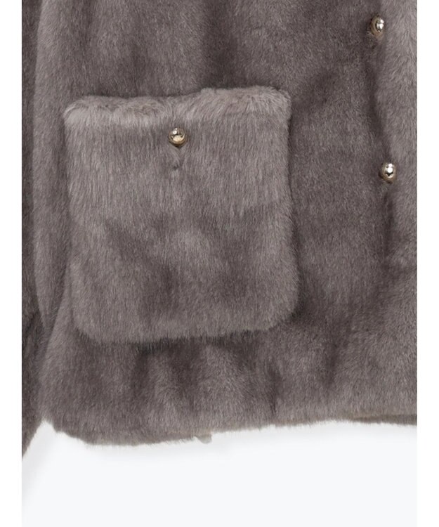 Te chichi グラデーションファーノーカラージャケット《2025winter catalog item》 グレー