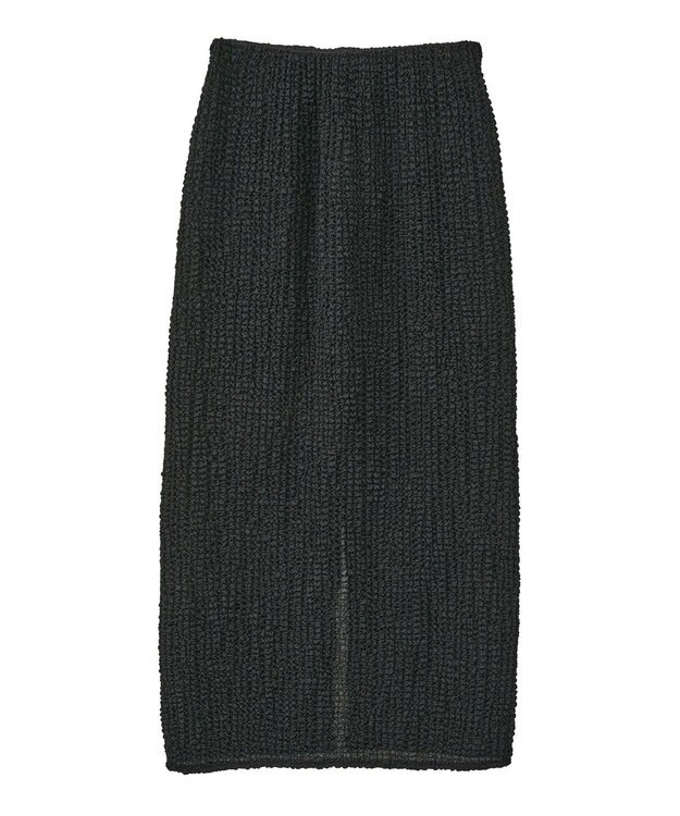 CRAFT STANDARD BOUTIQUE シャーリングジャガードスカート Black