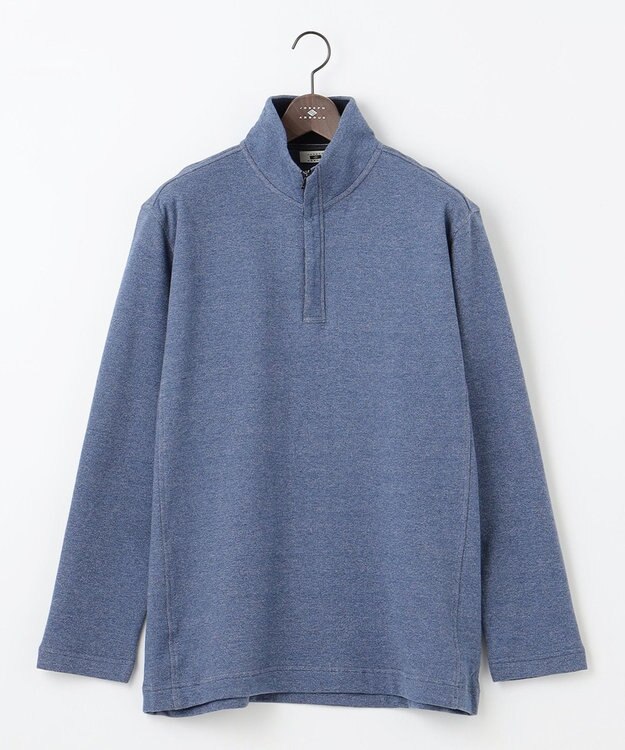 JOSEPH ABBOUD 【キングサイズ・オーガニックコットン】ビンテージインレー　ハイネックプルオーバー ブルー系