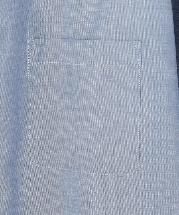 J.PRESS MEN 【AaronChang】【UNISEX】コットンダンガリー オープンカラーシャツ / Baggy-Fit ブルー系