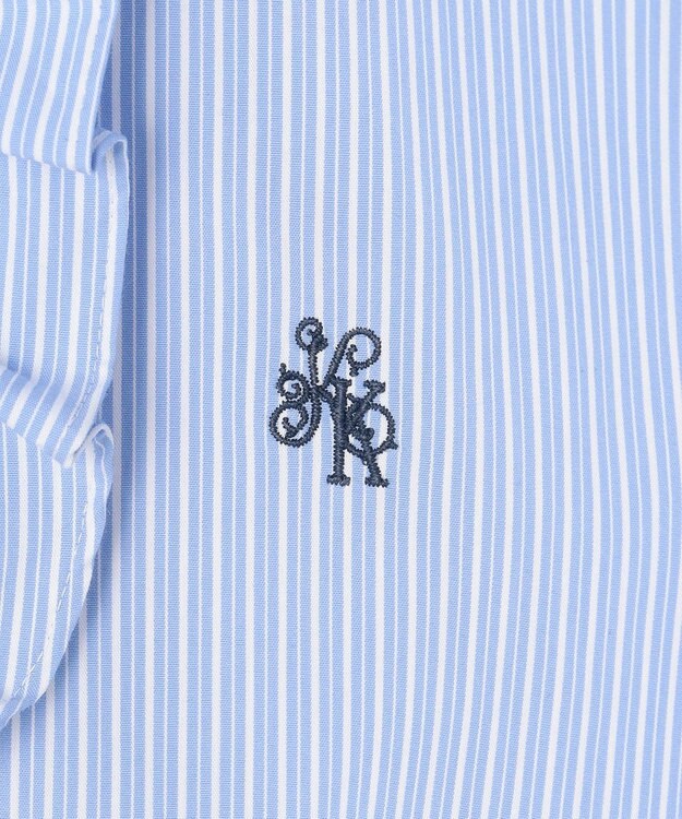 組曲 コンパクトシャーティング フリルブラウス スカイブルー系1