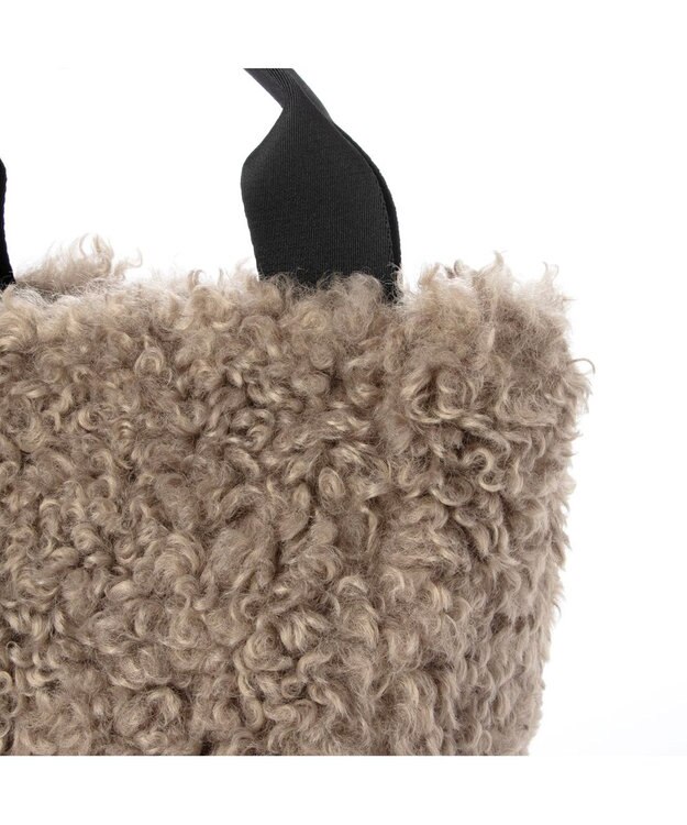 UNBILLION カシュカシュ cachecache / フェイクファー×チェック柄リバーシブルトート オーク