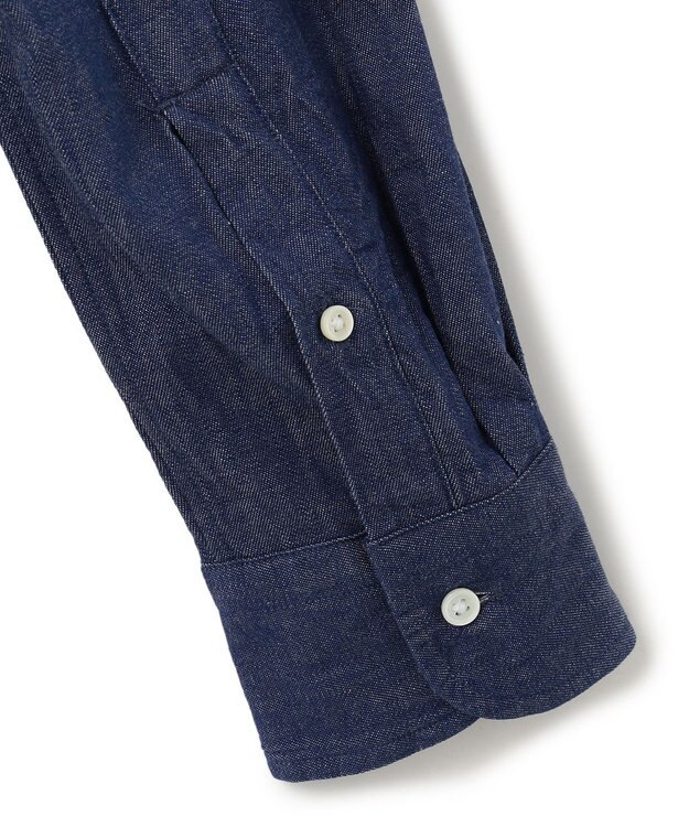 J.PRESS MEN デニムルックツイル ボタンダウンシャツ ブルー系