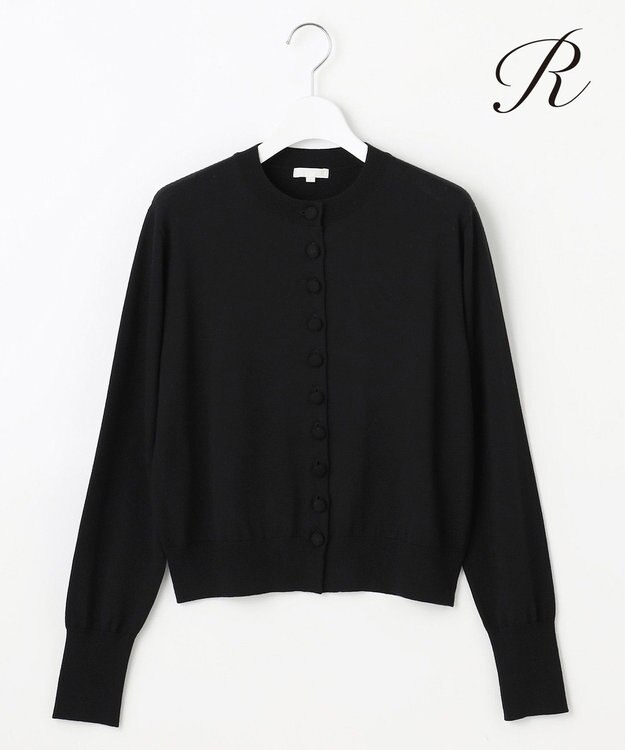 23区 【R(アール)】ファインウール ニットカーディガン ブラック系