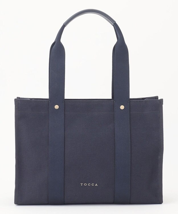 TOCCA TRIM RIBBON A4TOTE A4トートバッグ ネイビー系