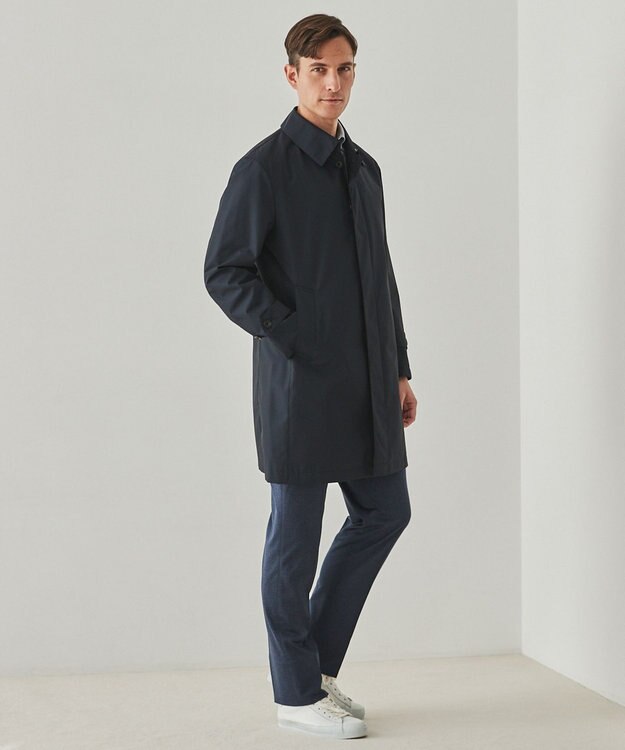 GOTAIRIKU 【防水/軽量/シワになりにくい】ラスタードビーメモリーラミネーションコート_ ステンカラー(24年モデル) ネイビー系8