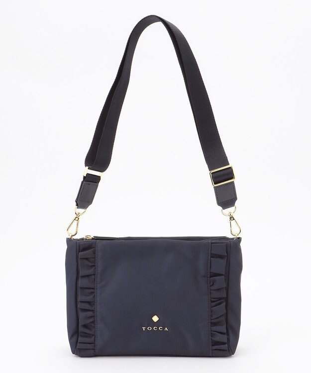 TOCCA 【撥水】TRIM WAVES POCHETTE ポシェットバッグ ネイビー系
