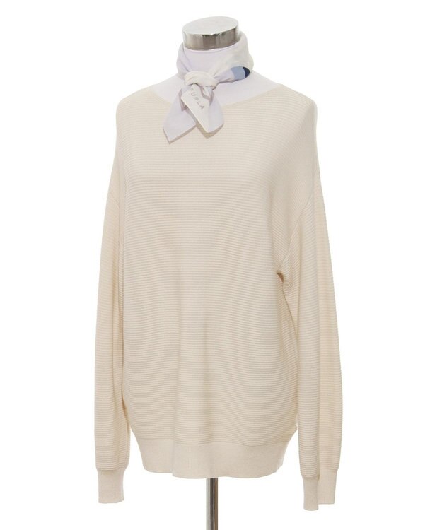 MOONBAT フルラ (FURLA) コットンプチスカーフ 50cm×50cm グレー