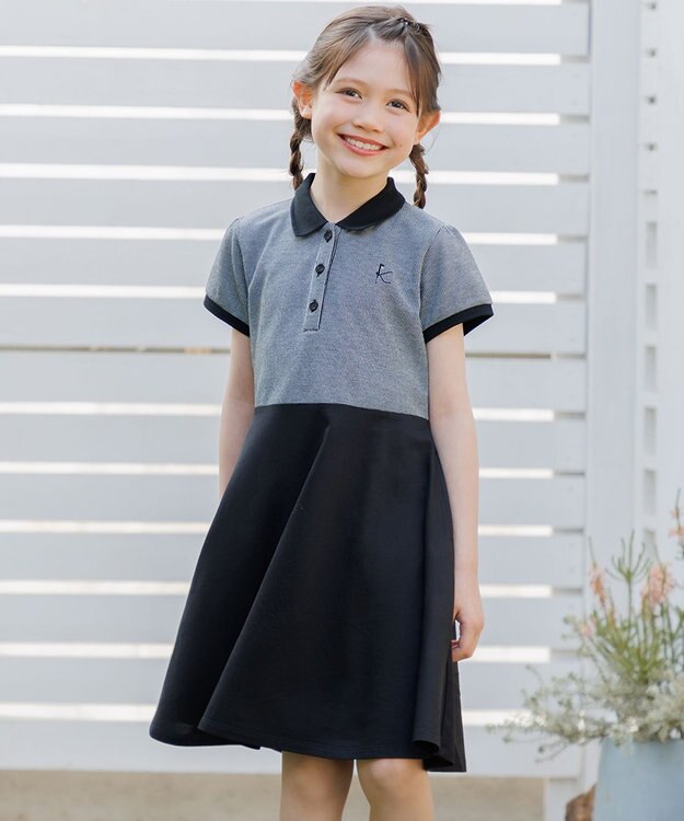 組曲 KIDS  【110-140㎝】 COOLMAXカノコワンピース ブラック