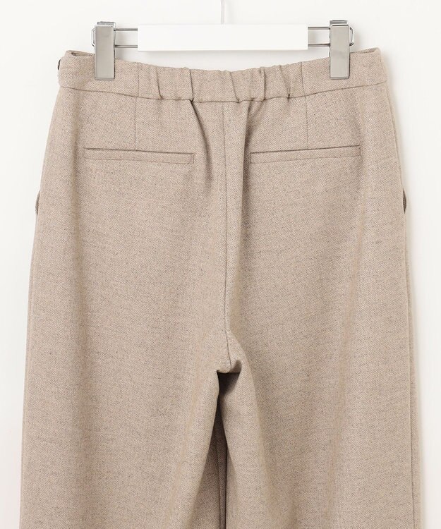 J.PRESS LADIES クラシカル ヘリンボーン セミワイド パンツ ベージュ系