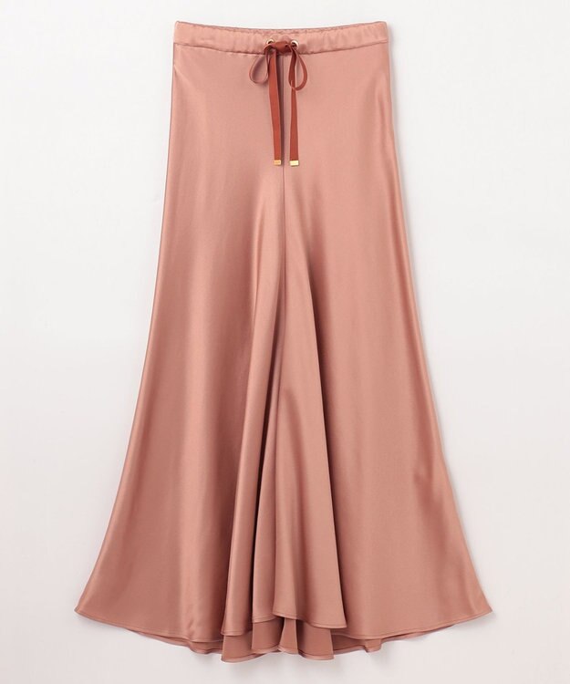 GRACE CONTINENTAL サテンバイアスロングスカート オレンジ