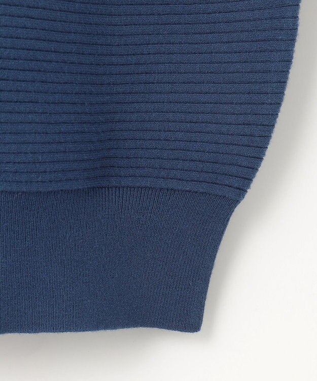 J.PRESS LADIES 【洗える】VIS/PE RIB ドルマンスリーブ ニット ダルブルー系