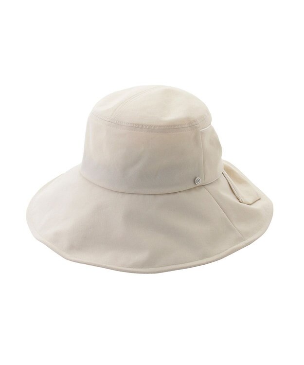 MOONBAT 【遮光100％/遮熱/UV】HIROKO KOSHINO(ヒロコ コシノ)遮光 ビッグリボンハット 帽子 広つば ゆったりMサイズ 手洗い可能/サイズ調整可能/日本製 ベージュ