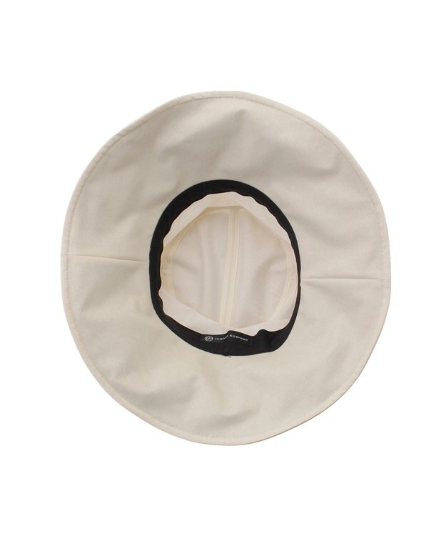 MOONBAT 【遮光100％/遮熱/UV】HIROKO KOSHINO(ヒロコ コシノ)遮光 ビッグリボンハット 帽子 広つば ゆったりMサイズ 手洗い可能/サイズ調整可能/日本製 ベージュ