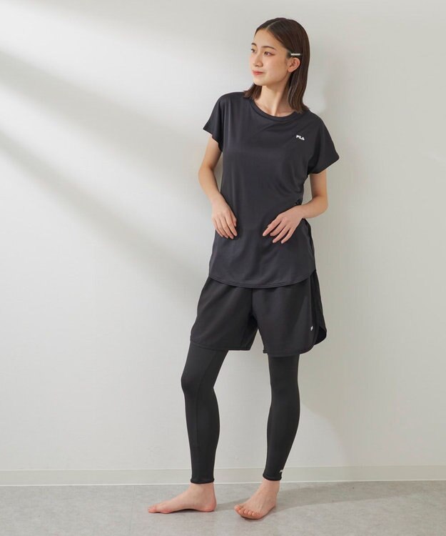 OP／FILA 【FILA】水陸両用フィットネスウェア 3点セット ブラック