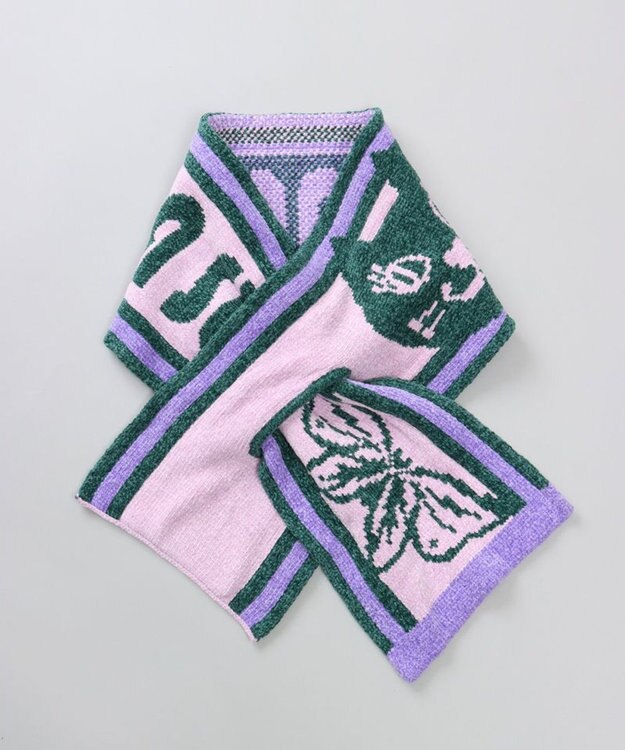 AURORA 【 ANNA SUI（アナ スイ）】差し込みモールマフラー(WASH) ペールピンク