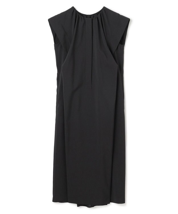 BEIGE， 【洗える/接触冷感/速乾/UVケア対応】BATEAU / フレンチスリーブAラインタックワンピース Black