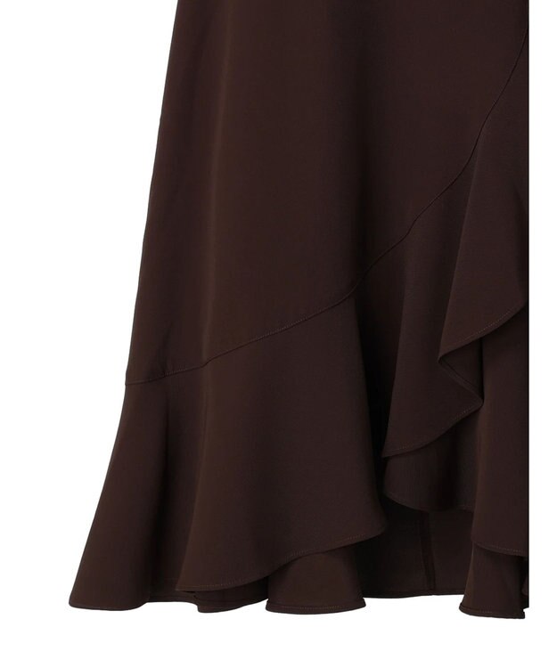 earth music&ecology ラッフルフリルイレヘムスカート Brown