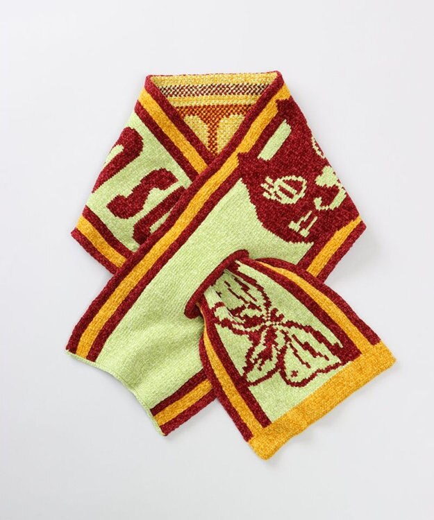 AURORA 【 ANNA SUI（アナ スイ）】差し込みモールマフラー(WASH) グリーン