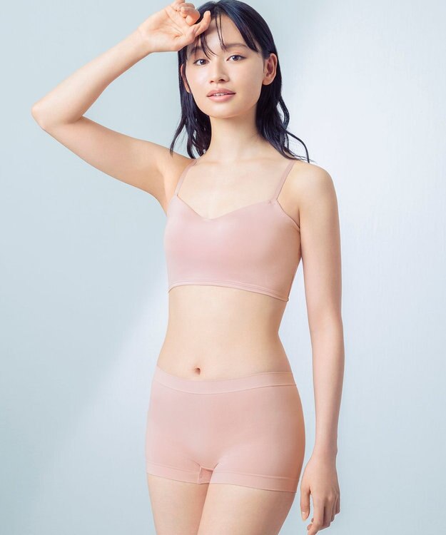 Wing ノンワイヤーブラ ラク きれいなバストシルエット さらっと快適 【シンクロハーフトップ】 ブラトップ 3Lまで対応 大きいサイズ KB1040 ウイング／ワコール ピンク