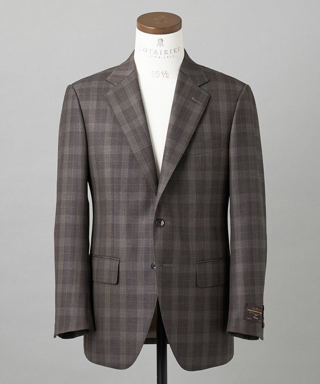 GOTAIRIKU 【CANONICO/カノニコ】 リベンジ 150's 通年スーツ（ブラウン×チェック） ダークブラウン系4