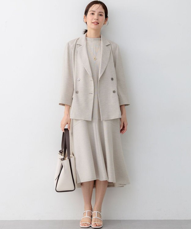 組曲 ライトリネンライク ジャケット ベージュ系