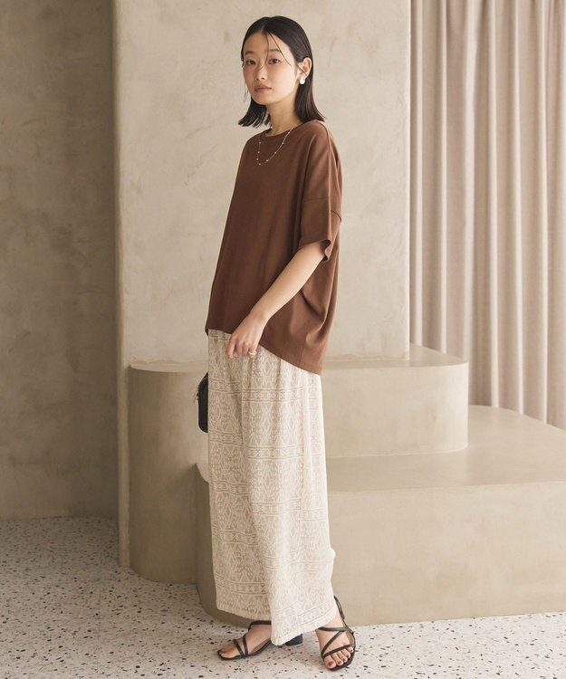 AMERICAN HOLIC 【新色追加】【接触冷感】コクーンシルエットカットソー Brown