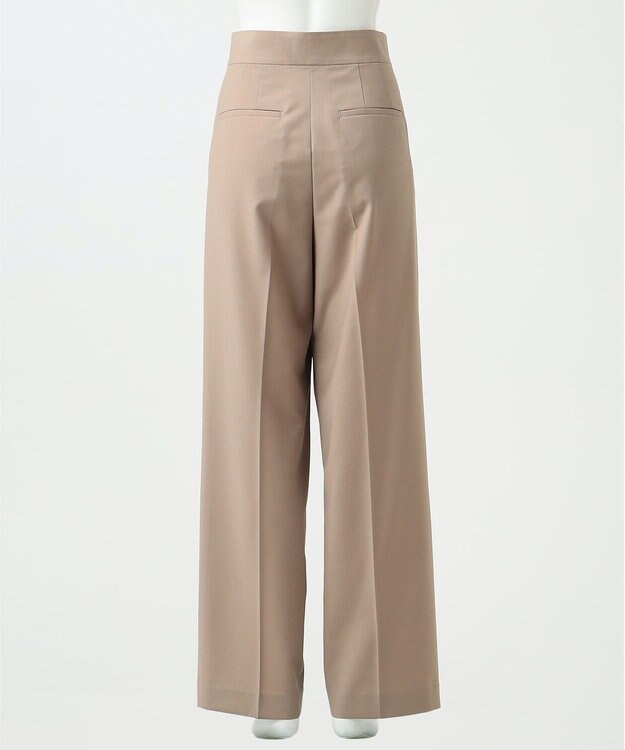 23区 L 【R(アール)】ウールトロストレッチ ワイドパンツ ベージュ系