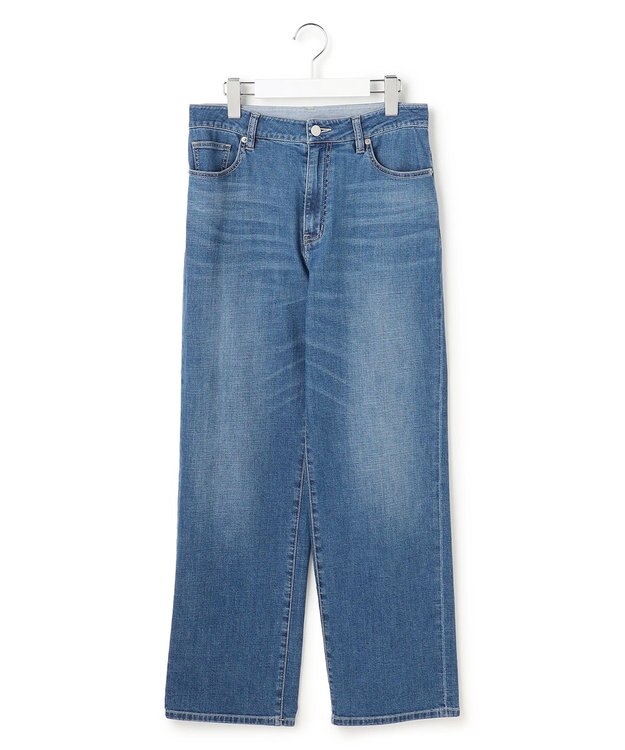 ICB 【先行予約】 ライトストレッチデニム ストレートパンツ ブルーデニム