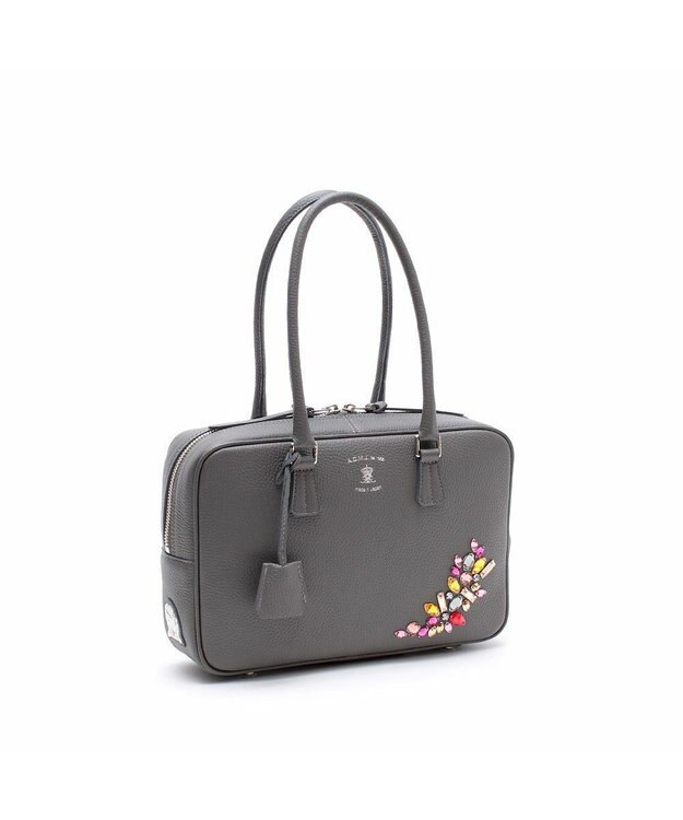 A.D.M.J. クリスタルソーイングボストン28cm オイスターグレー