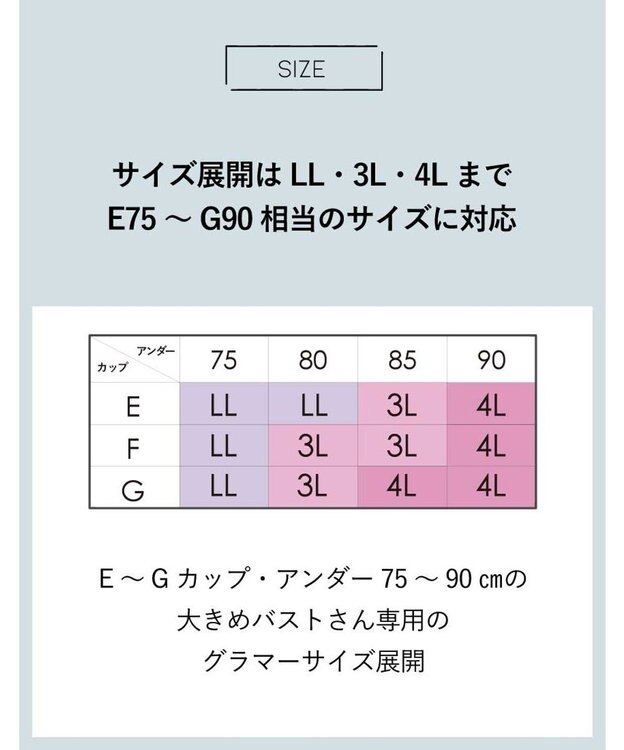 AMPHI ノンワイヤーブラ フルカップ グラマーさんにおすすめ 脇高設計 【しっかりささえてすっきり脇寄せブラ】 バストをしっかり支える 4Lまで展開 ブラジャー BBJ303 アンフィ／ワコール コン