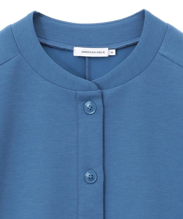 AMERICAN HOLIC ポンチクルーネックカーディガン Blue