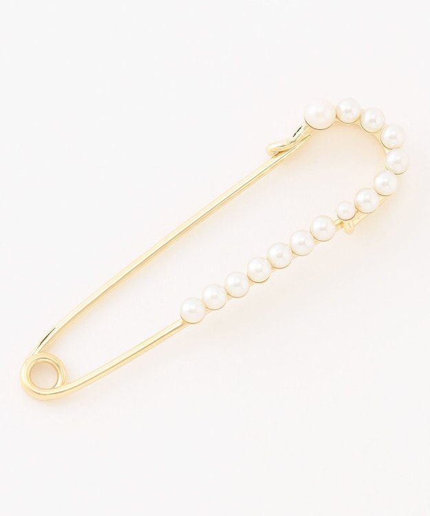 J.PRESS LADIES パール キルトピン ゴールド系