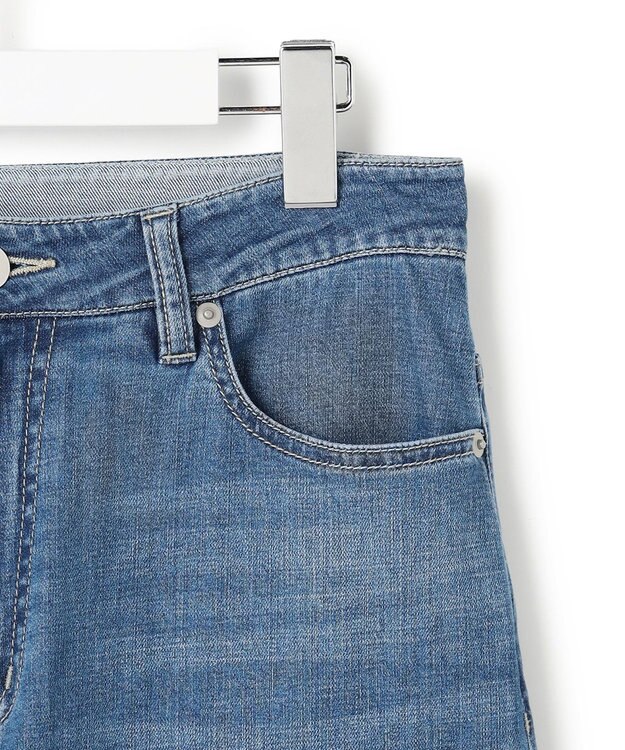 ICB 【先行予約】 ライトストレッチデニム ストレートパンツ ブルーデニム