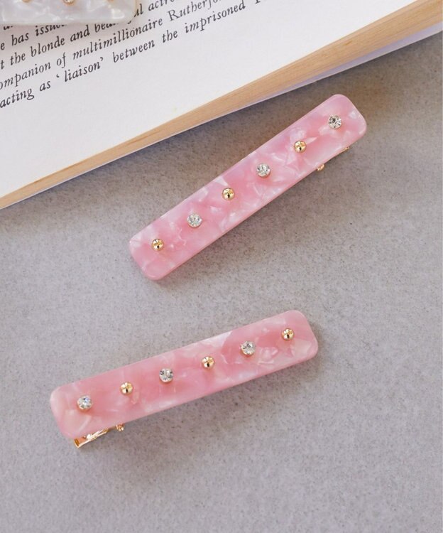 Maison de FLEUR ビジューアセチピン2SET Pink