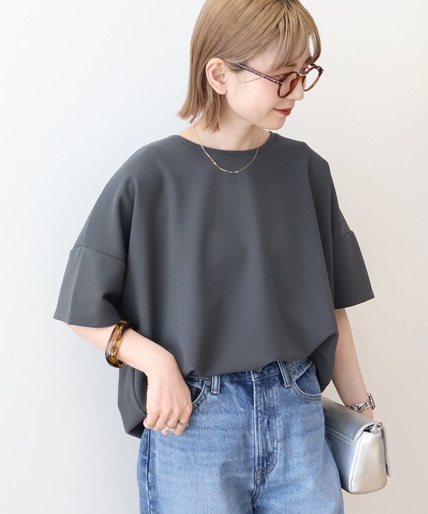 AMERICAN HOLIC 【先行予約】【WEB限定】バックフリル半袖プルオーバー Chacoal Gray