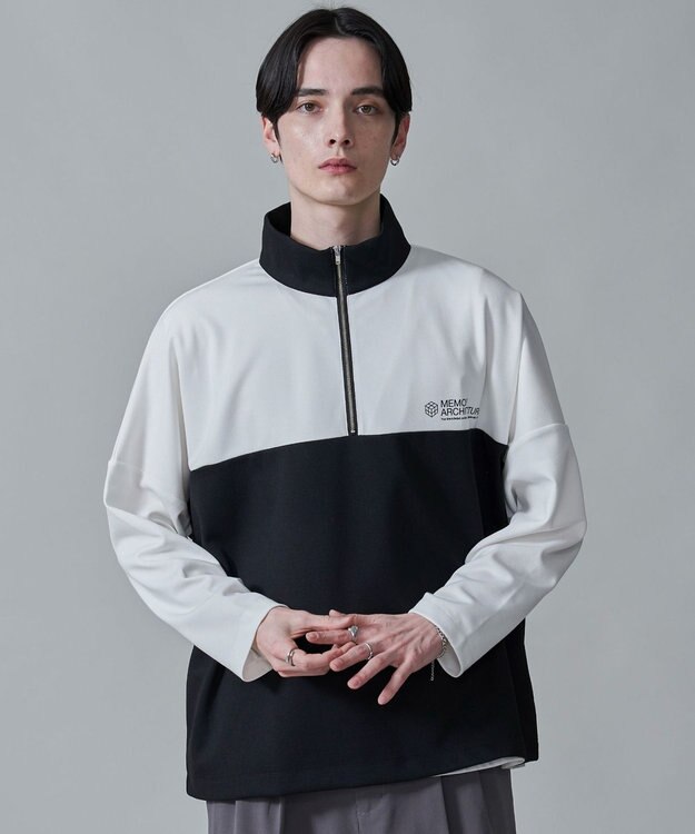 WEGO ドルマンポンチハーフZIPT（LS） ホワイト