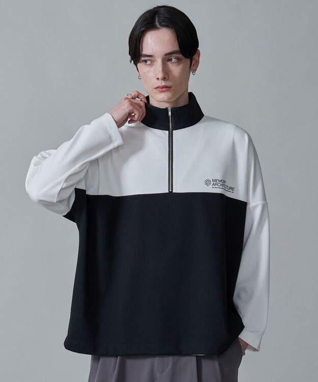 WEGO ドルマンポンチハーフZIPT（LS） ホワイト