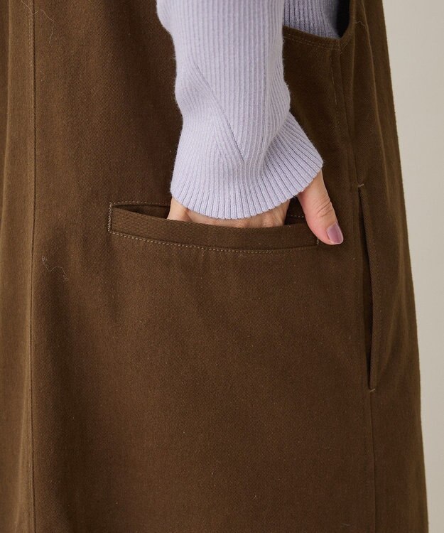 CRAFT STANDARD BOUTIQUE フロントジップジャンパースカート Brown