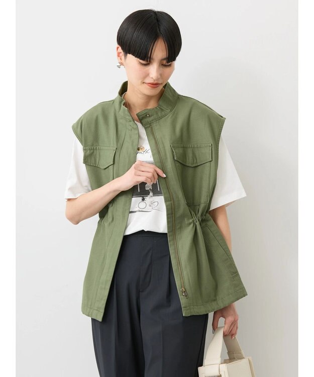 AMERICAN HOLIC ミリタリーアウトポケットベスト Khaki