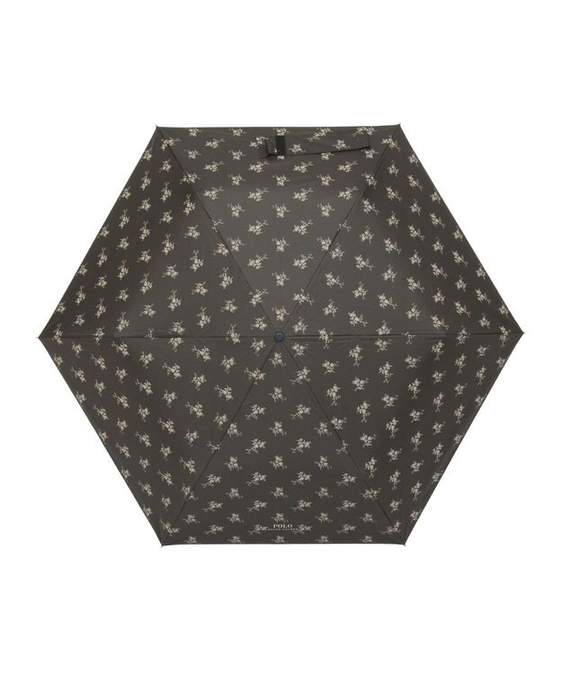 MOONBAT 【遮熱・遮光】POLO RALPH LAUREN(ポロ ラルフローレン)フローラル 花柄 晴雨兼用 雨傘  折りたたみ傘 簡単開閉 ブラック