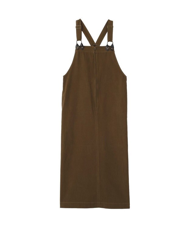 CRAFT STANDARD BOUTIQUE フロントジップジャンパースカート Brown