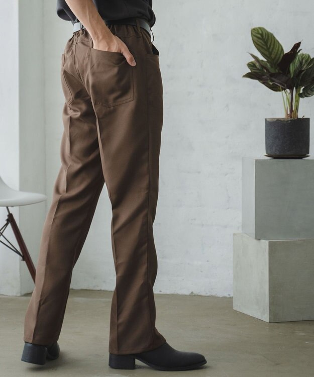 WEGO セミフレアスラックス ブラウン