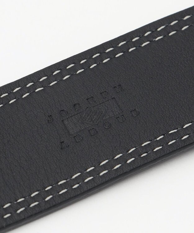 JOSEPH ABBOUD 【キングサイズ・イタリア素材・ストレッチ・日本製】 コストレッチリネン ベルト ネイビー系