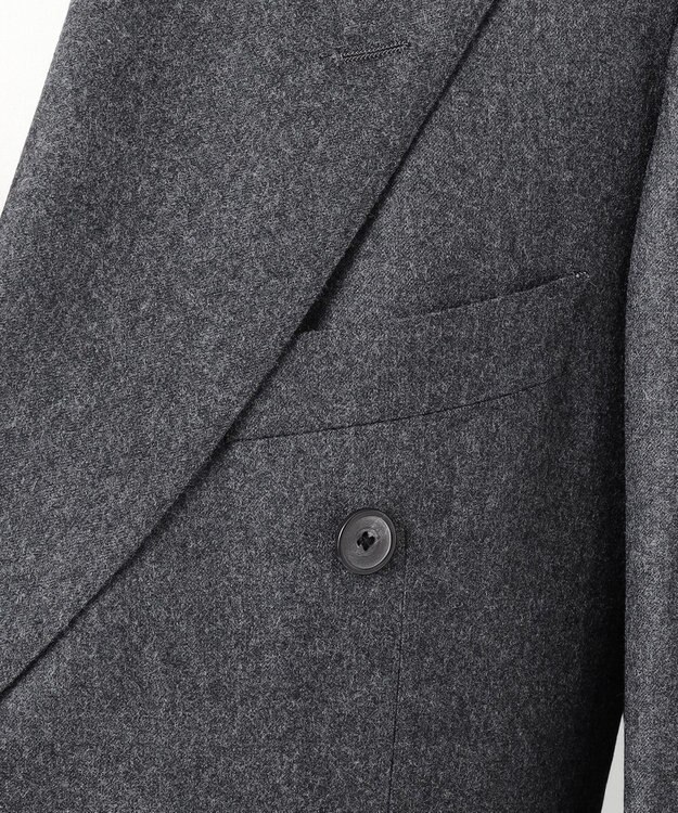 GOTAIRIKU 【CANONICO】サキソニー Super 120's ダブルブレストスーツ グレー系