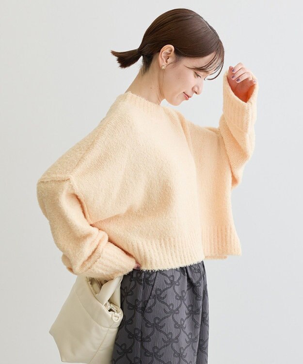 Green Parks ・Ｐｅｔｉｔ　Ｆｌｅｕｒ　ブークレワイドニット Yellow