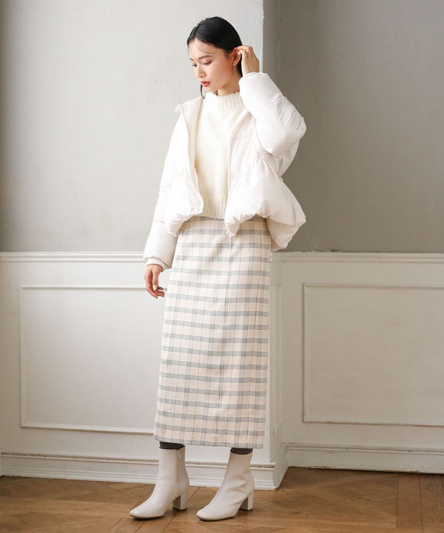 Green Parks ・Ｐｅｔｉｔ　Ｆｌｅｕｒ　ブークレワイドニット Off White