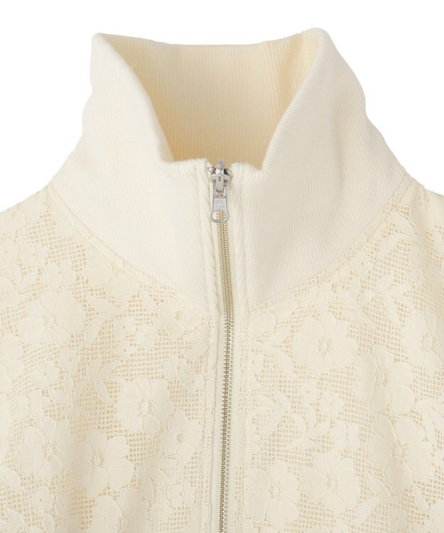 earth music&ecology 【WEB・一部店舗限定】レースリバーシブルブルゾン Ivory